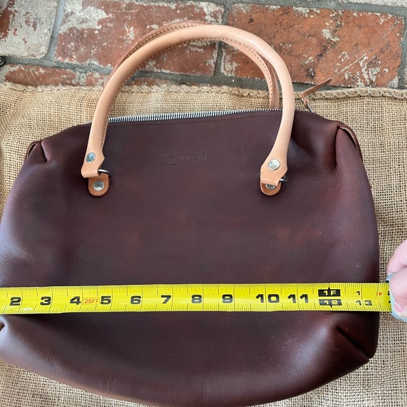 Love 41 Women's Dark Brown Leather Satchel - Picture 2 of 11